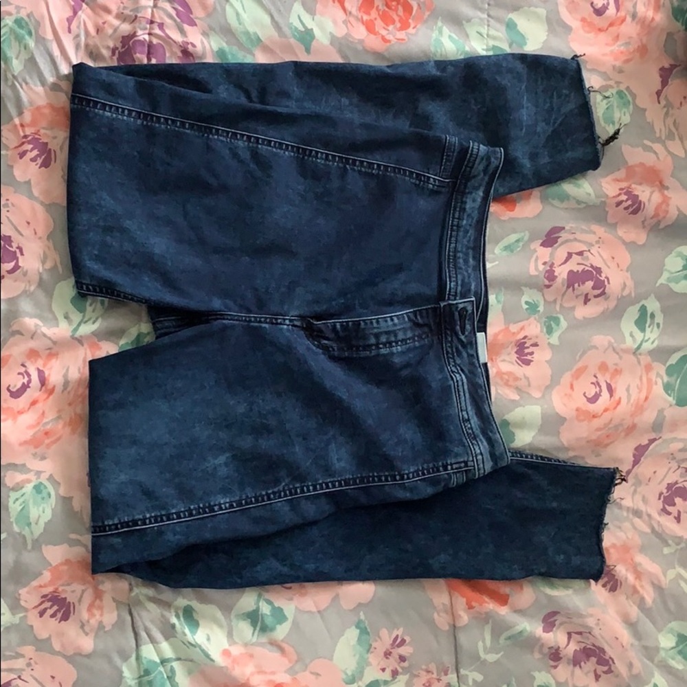 &Denim Skinny High-Waist Ankle Semi-Acid Wash